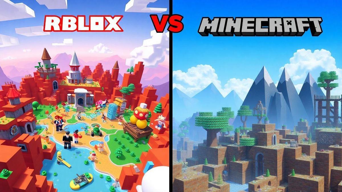 Differences in game mechanics between Roblox and Minecraft