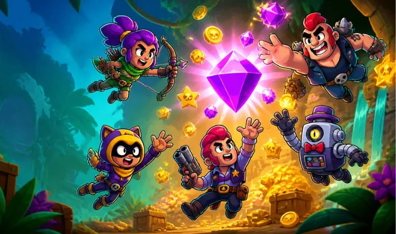 Brawlers em busca das gemas